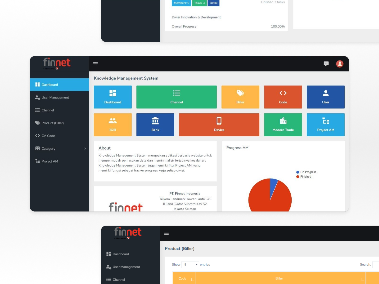 Mockup of KMS website