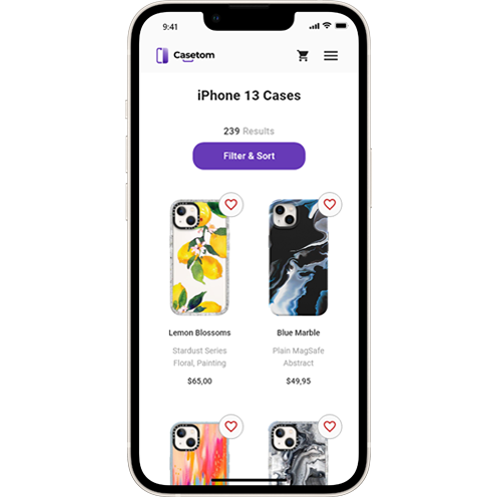 Mockup of Casetom website